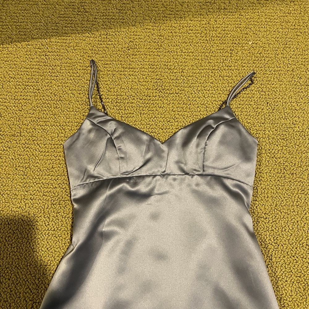 Alfred Angelo Silver Satin Gown - Picture 3 of 6